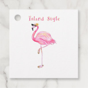 Étiquettes Cadeau Balise Prix Flamant rose