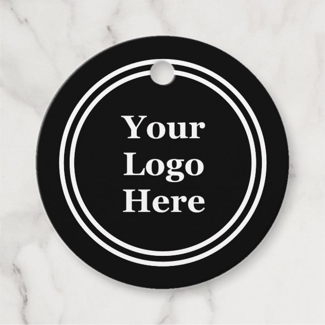 Étiquettes Cadeau Balise Prix Modèle noir et blanc (Devant)