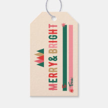 Balise Retro Merry & Bright Gift