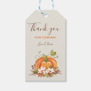 Étiquettes-cadeau Balise Rustique Citrouille Faveur Automne Automne 