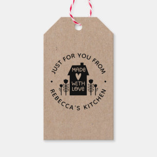 Étiquettes-cadeau Balise Rustique Kraft Fabriquée Avec Amour Cadeau