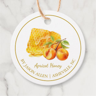 Étiquettes Cadeau Balise simple Apricot à peigne de miel infusée Han