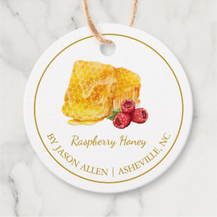 Étiquettes Cadeau Balise simple Hang de miel de framboise infusée
