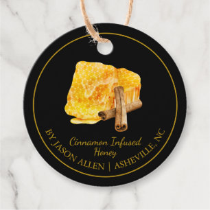 Étiquettes Cadeau Balise simple Honeypeb Cinnamon infusé Honey Hang