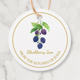 Étiquettes Cadeau Balise simple maison Blackberry Jam Hang   Blanc
