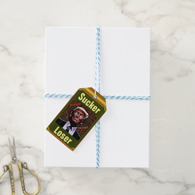 Étiquettes-cadeau Balise Trump Sucker/Loser Gift (Avec de laficelle)