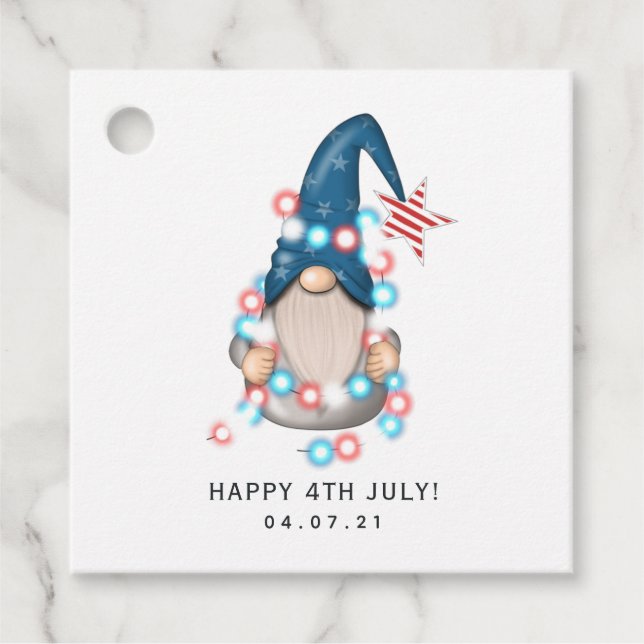 Étiquettes Cadeau Balises American Gnome Favor (Devant)