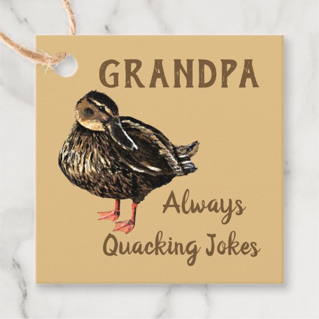 Étiquettes Cadeau Balises Cadeau Canard (Devant)