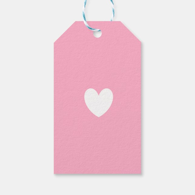 Étiquettes-cadeau Balises cadeau Coeur blanc (Dos)
