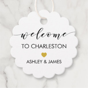 Étiquettes Cadeau Balises cadeau de bienvenue mariage pour Hôtels, G