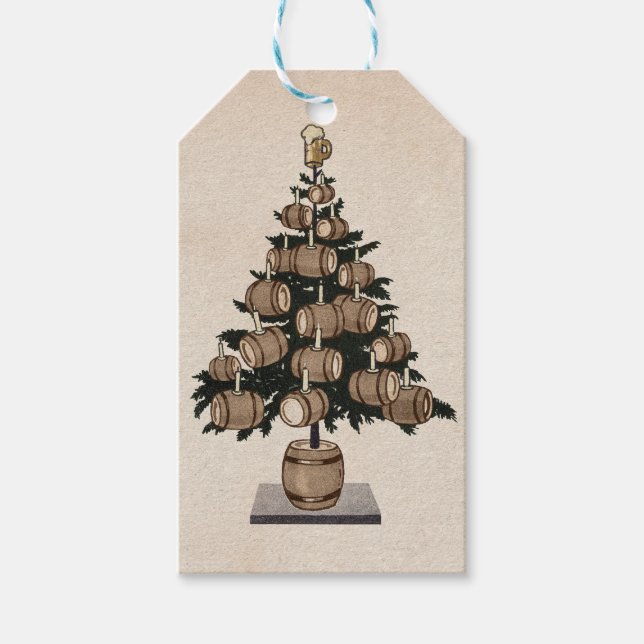 Étiquettes-cadeau Balises Cadeau de l'arbre de bière (Devant)