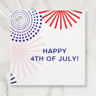 Étiquettes Cadeau Balises cadeau du 4 juillet, Feu d'artifice modern