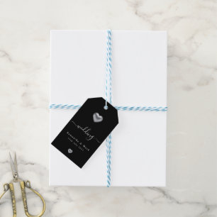 Étiquettes-cadeau Balises Cadeau Mariage Silver Moderne