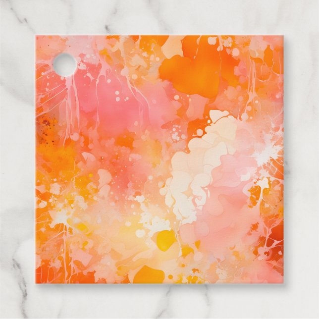 Étiquettes Cadeau Balises Cadeau Peinture Art coloré (Devant)