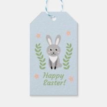 Balises Cadeau personnalisé de Pâques Bunny Floral