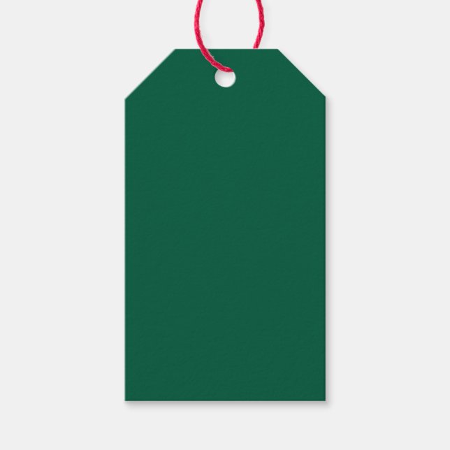Étiquettes-cadeau Balises Cadeau Vert foncé (Devant)