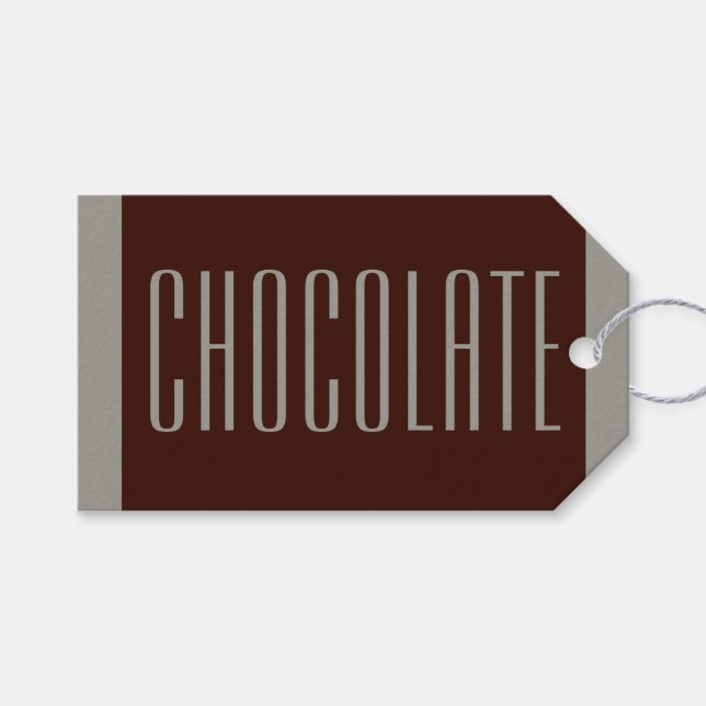 Étiquettes-cadeau Balises cadeaux au chocolat (Devant (Horizontal))
