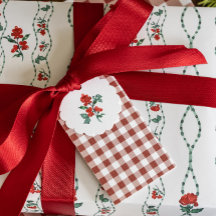 Balises cadeaux Berry Red En vichy