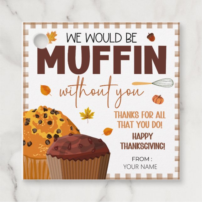 Étiquettes Cadeau Balises Cadeaux bons thanksgivings, Balises Cadeau (Devant)