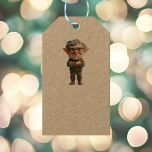 Étiquettes-cadeau Balises cadeaux Boss Christmas Elf Kraft