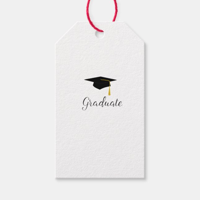 Étiquettes-cadeau Balises cadeaux Casquette diplômé (Devant)