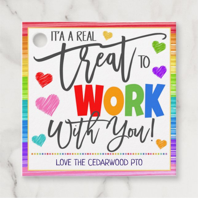 Étiquettes Cadeau Balises cadeaux Coworker (Devant)