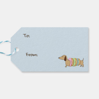 Étiquettes-cadeau Balises cadeaux Dachshund & Donuts Party