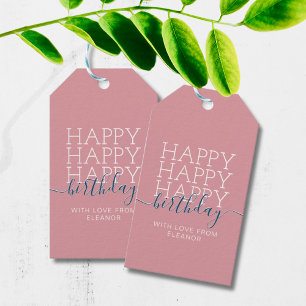 Étiquettes-cadeau Balises cadeaux d'anniversaire aux couleurs vives 