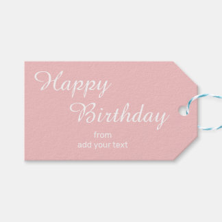 Étiquettes-cadeau Balises cadeaux d'anniversaire Breezy Pink