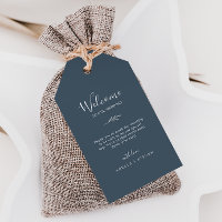 Balises cadeaux de bienvenue pour Mariage bleu ard