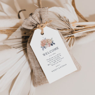 Étiquettes-cadeau Balises cadeaux de bienvenue pour Mariage floral r