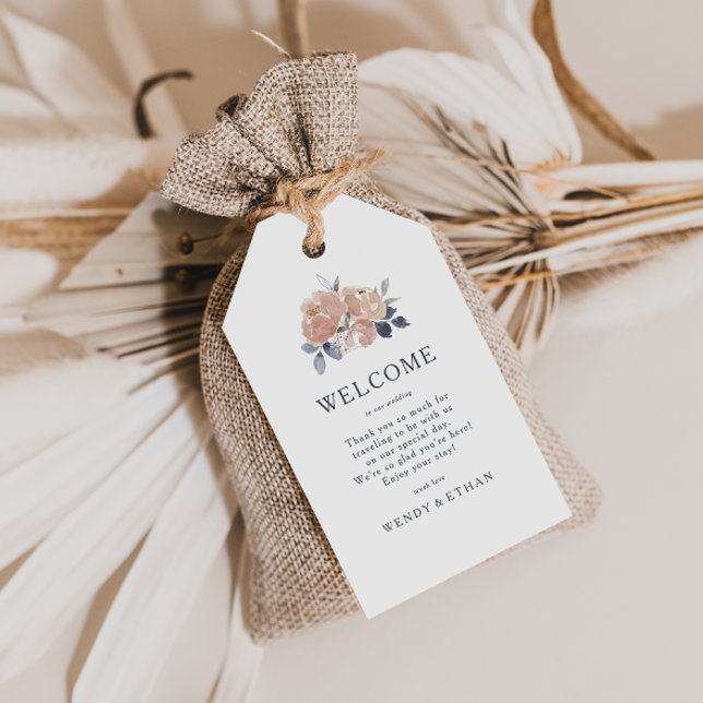 Étiquettes-cadeau Balises cadeaux de bienvenue pour Mariage floral r (Créateur téléchargé)