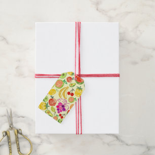 Étiquettes-cadeau Balises cadeaux de fruits mixtes