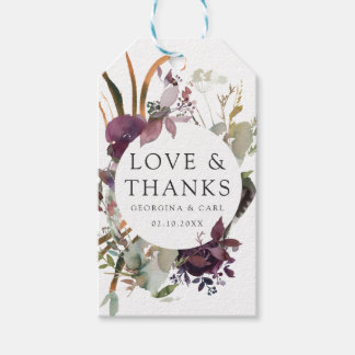 Étiquettes-cadeau Balises Cadeaux de mariage Favor Butterum & Plum