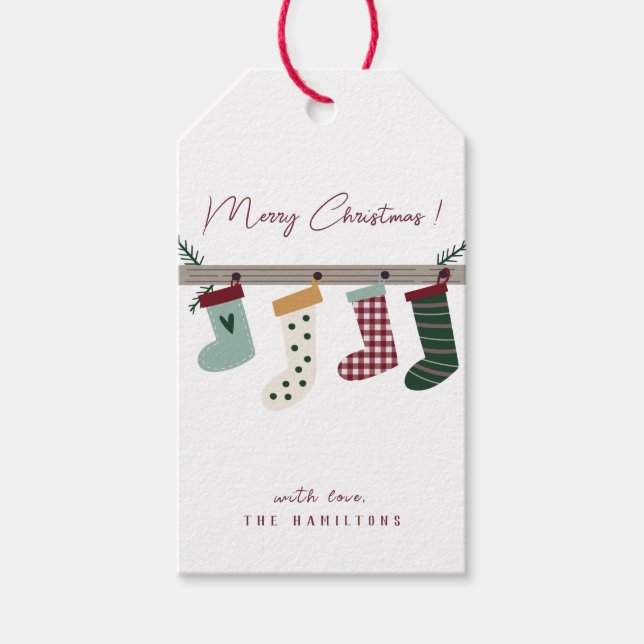 Étiquettes-cadeau Balises cadeaux de Noël (Devant)