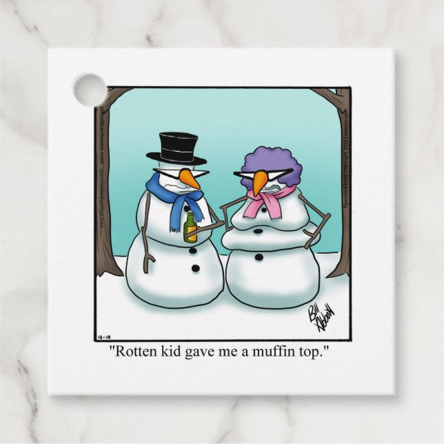Étiquettes Cadeau Balises cadeaux de Noël amusant (Devant)