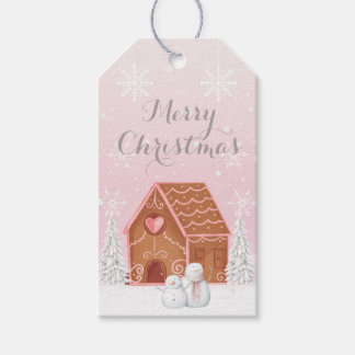 Étiquettes-cadeau Balises cadeaux de Noël Pink Merry