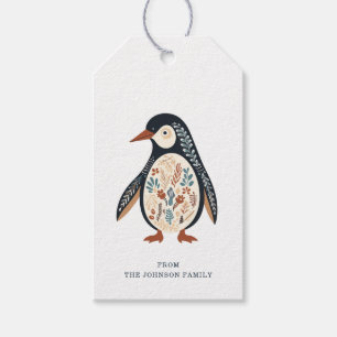 Étiquettes-cadeau Balises Cadeaux de Penguin nordique