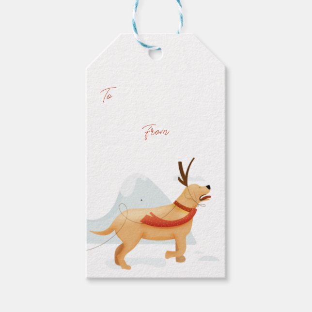 Étiquettes-cadeau Balises cadeaux de Reindeer Lab (Devant)