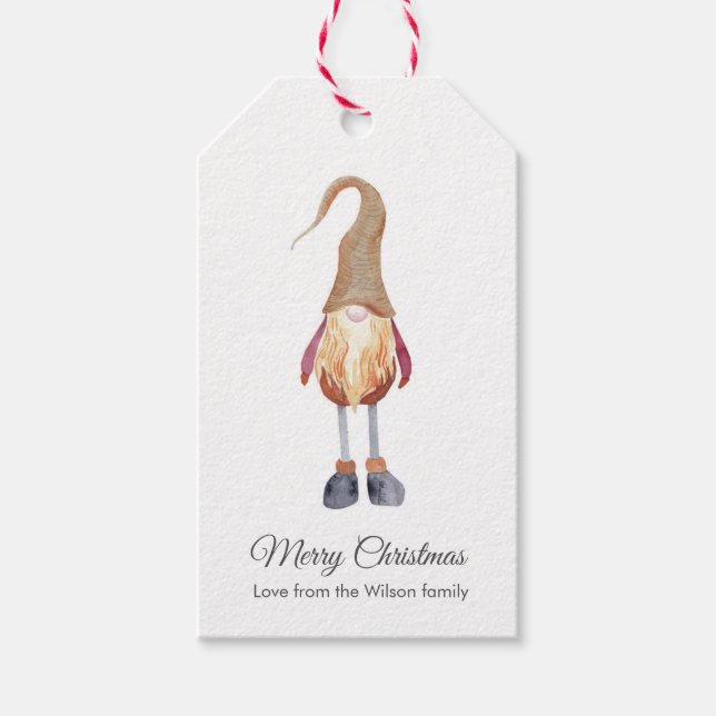Étiquettes-cadeau Balises cadeaux Elf de Noël (Devant)