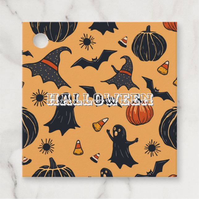 Étiquettes Cadeau Balises cadeaux Halloween - Parfait pour les Fêtes (Devant)