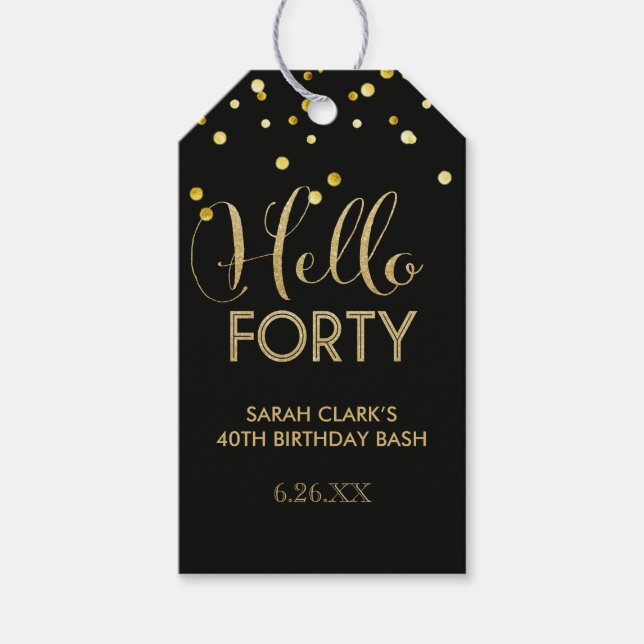 Étiquettes-cadeau Balises cadeaux Hello Quarty (Devant)