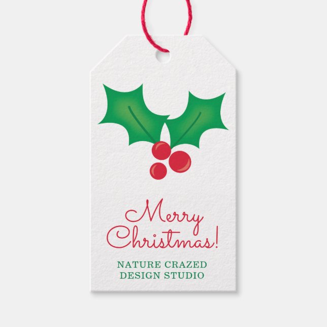 Étiquettes-cadeau Balises cadeaux Holly Company (Devant)