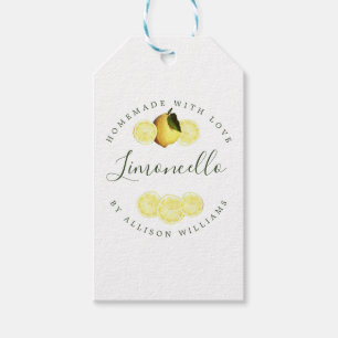 Étiquettes-cadeau Balises-cadeaux jaune Limoncello faites maison