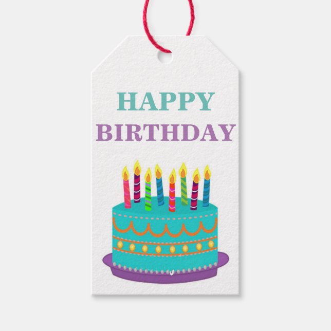Étiquettes-cadeau Balises cadeaux - Joyeux anniversaire (Devant)