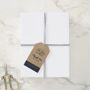 Étiquettes-cadeau Balises cadeaux Kraft Paper Donut