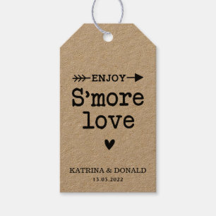Étiquettes-cadeau Balises cadeaux Mariage Rustic S’more Love