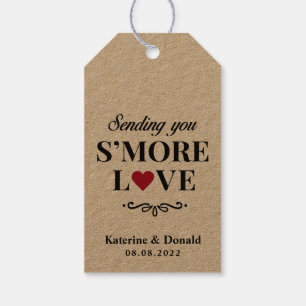 Étiquettes-cadeau Balises cadeaux Mariage Rustic S’more Love