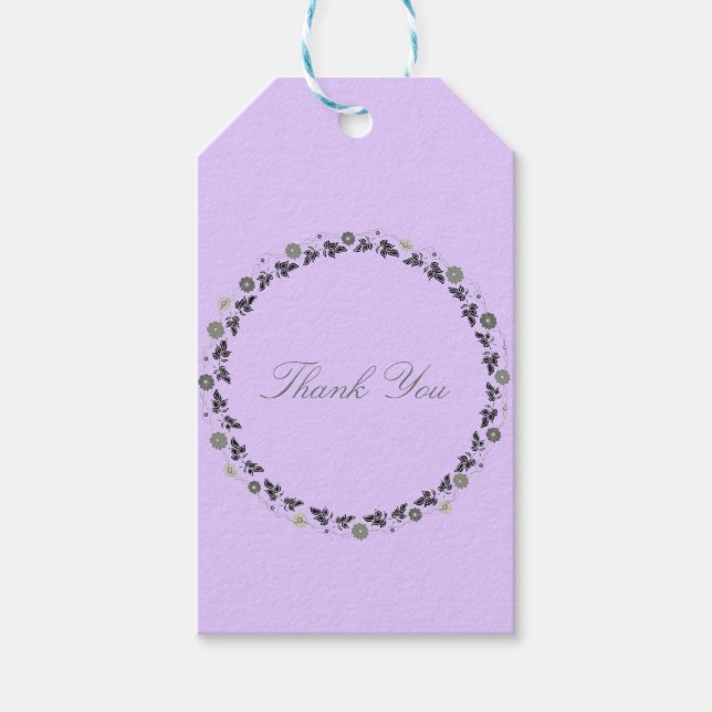 Étiquettes-cadeau Balises cadeaux Modèle Lavendar (Devant)