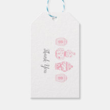 Balises cadeaux personnalisables Ginger Jar Pink